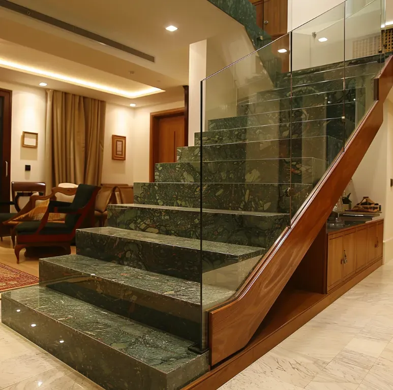 Granite stairs restaurant interiors in Lucknow