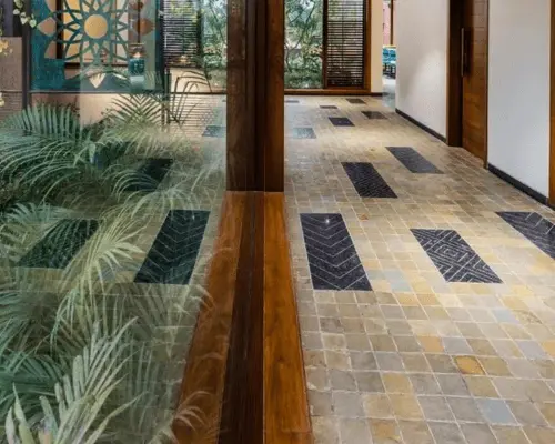 Kota stone flooring design in Lucknow