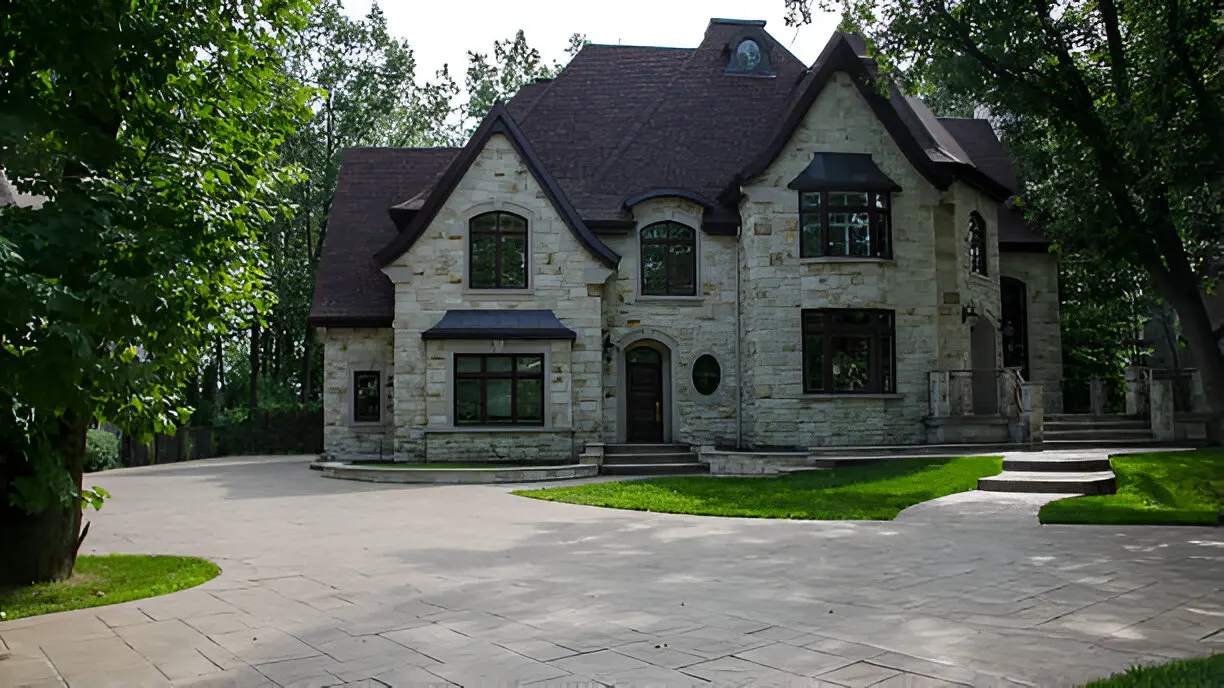 Sand blasted granite residential flooring designs